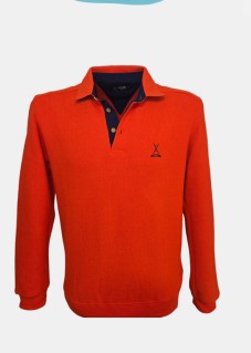 Astra - Pull polo homme rouge